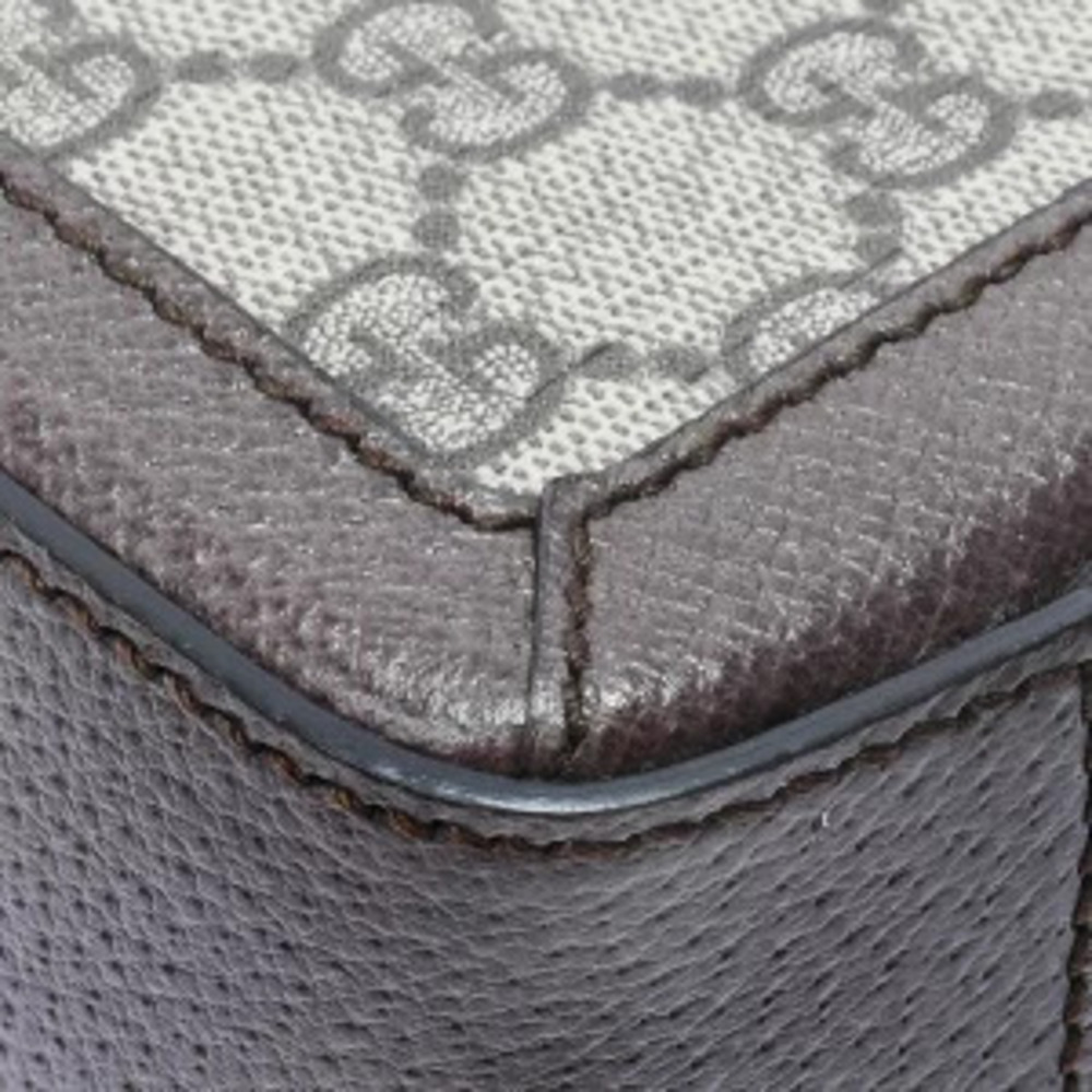 Gucci GG Brown Bag Shoulder Beige Canvas Supreme - Picture 8 of 9